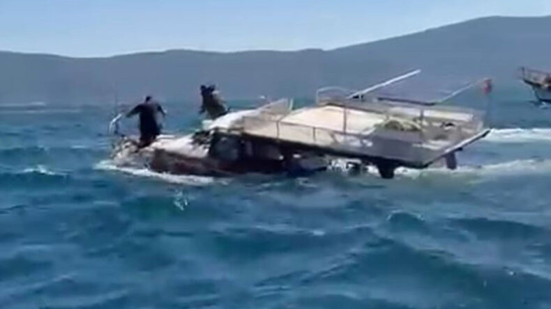 G&uuml;ll&uuml;k K&ouml;rfezi'nde amat&ouml;r balık&ccedil;ı teknesi battı
