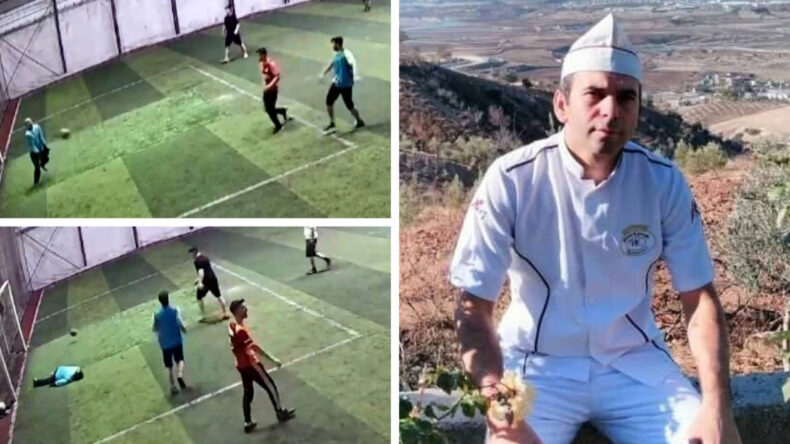 Halı sahada top &ccedil;arptı kalbi durdu, kurtarılamadı