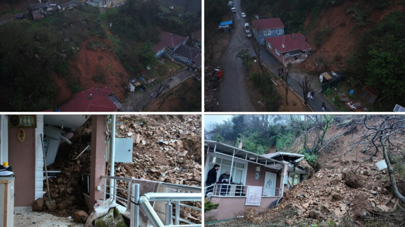 İstanbul'da Yağış Sonrası Heyelan! Tek Katlı Ev Toprak Altında Kaldı