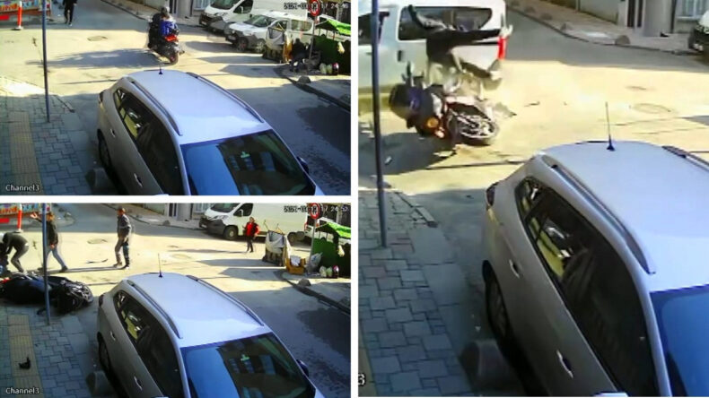 Kazaların eksik olmadığı kavşakta yine kaza! Biri &ccedil;ocuk 2 yaralı