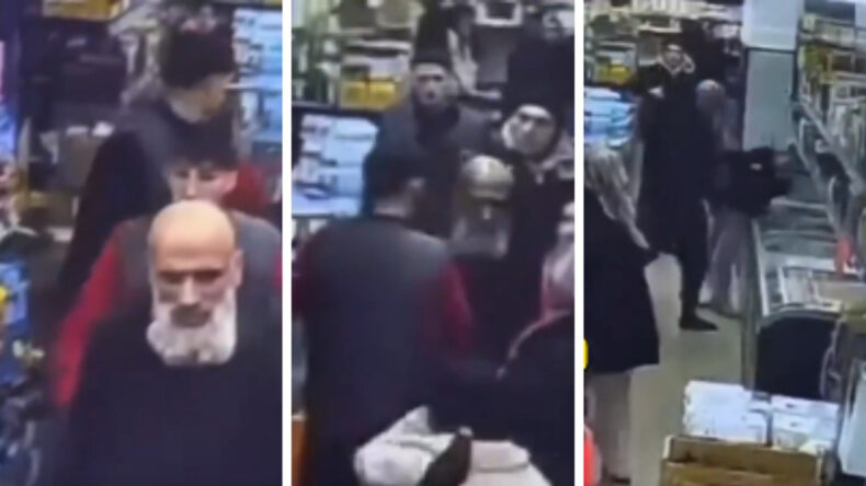 Kovaladığı &Ccedil;ocukları Markette Darbetti