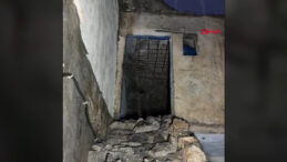 Mardin&rsquo;de iki katlı evin bir b&ouml;l&uuml;m&uuml; &ccedil;&ouml;kt&uuml;