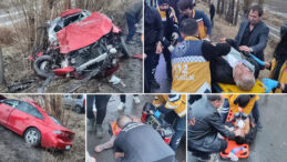 Otomobil, şarampole u&ccedil;tu: 2 &ouml;l&uuml;, 5 yaralı