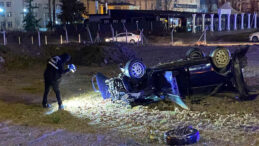 Otomobil Takla Attı, S&uuml;r&uuml;c&uuml; Hayatını Kaybetti