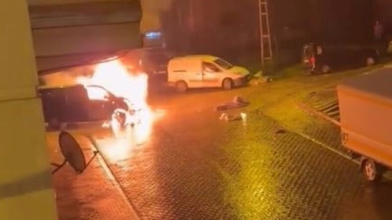 Park Halindeki Ara&ccedil; Alev Alev Yandı