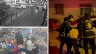 Plakayı bantla gizlediler ama polisten ka&ccedil;amadılar