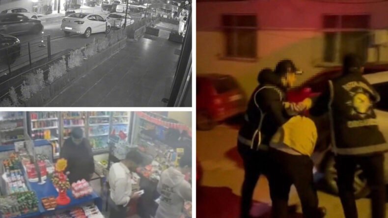 Plakayı bantla gizlediler ama polisten ka&ccedil;amadılar