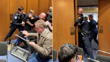 Savaş karşıtı eski asker Kongre oturumunu bastı, kolunu kırdılar