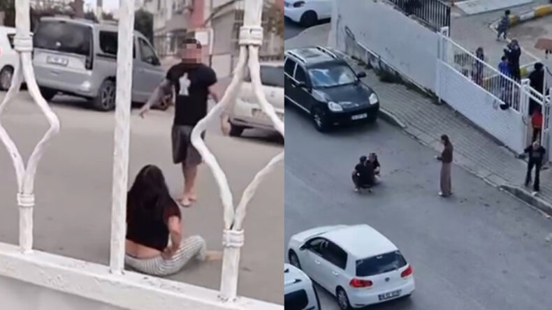 Sokak Ortasında Eşini Dövdü, Okuldaki Çocuklar İzledi