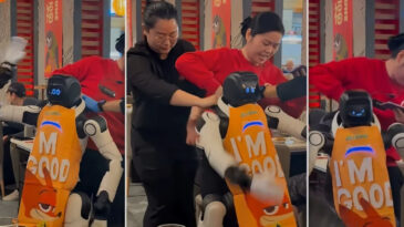 Sosyal medyada viral olan g&ouml;r&uuml;nt&uuml;ler: Dans eden robot kontrolden &ccedil;ıktı