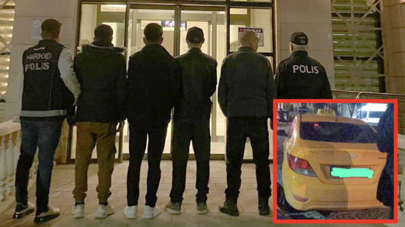 Taksiden ka&ccedil;ak g&ouml;&ccedil;men &ccedil;ıktı: Şof&ouml;r g&ouml;zaltına alındı