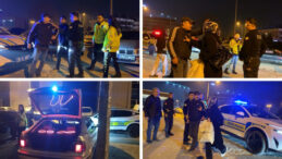 Trafik denetiminde ilgin&ccedil; anlar: baba aracın kaputuna &ccedil;ıktı