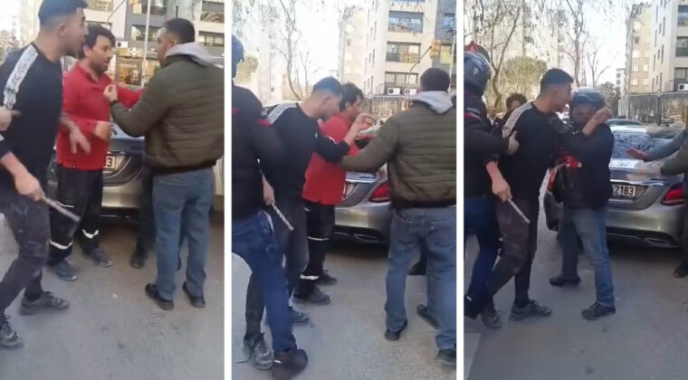 Yol Verme Tartışmasında Kamyonet Şof&ouml;r&uuml;ne Demir &Ccedil;ubukla Saldırdılar