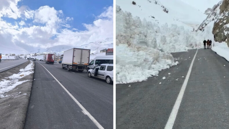 Yola &ccedil;ığ d&uuml;şt&uuml;: Ara&ccedil;lar mahsur kaldı