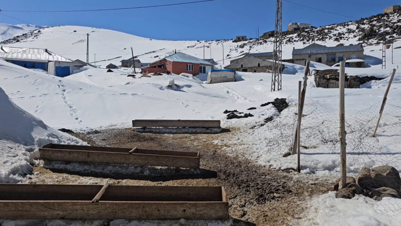 Kışkılı Mahallesi'nde yoğun kar yağışı