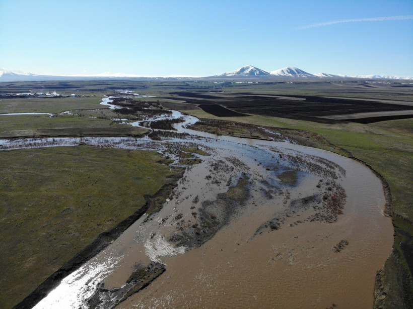 Kars Çayı taşkın görüntüsü