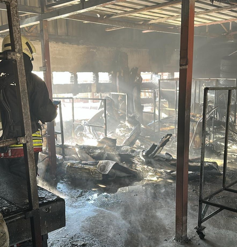 Samsun halı fabrikasındaki yangın