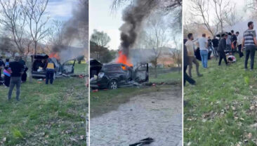 Ağaca &ccedil;arpan cip yandı: 1 &ouml;l&uuml;, 2 yaralı