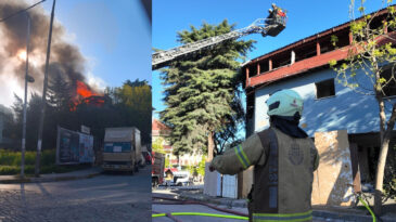 Avcılar'da metruk binada yangın