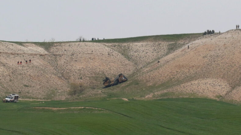 Başkentte Kaza Yapan Helikopterden İlk G&ouml;r&uuml;nt&uuml;ler
