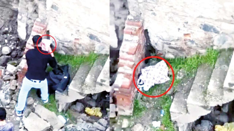 Bebeğini &ccedil;&ouml;pe atan anneye 6 yıl hapis