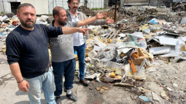 Buca &ccedil;&ouml;p yığını: Fareler geziyor