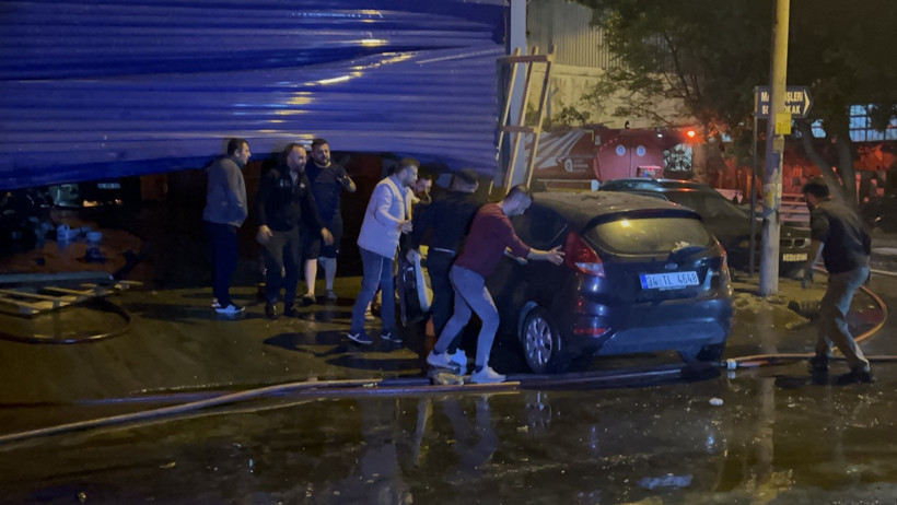 Yangın anında tornacı dükkanına sıçrama