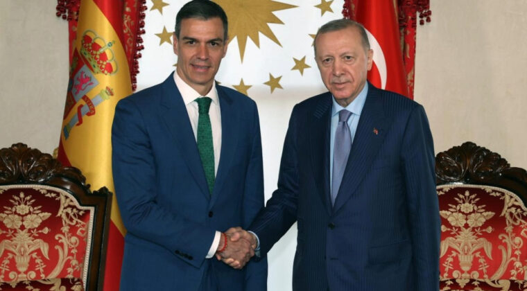 Cumhurbaşkanı Erdoğan, İspanya Başbakanı Pedro Sanchez'le g&ouml;r&uuml;şt&uuml;