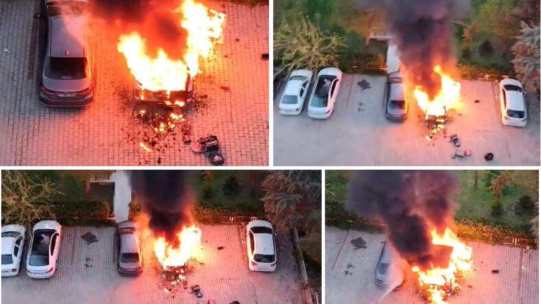 Diyarbakır Kayapınar'da Site İ&ccedil;inde Yangın