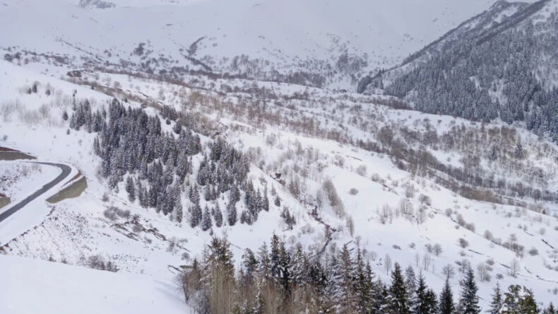 Doğu Karadeniz&rsquo;de nisan ayında kar s&uuml;rprizi: Yaylalar beyaza b&uuml;r&uuml;nd&uuml;