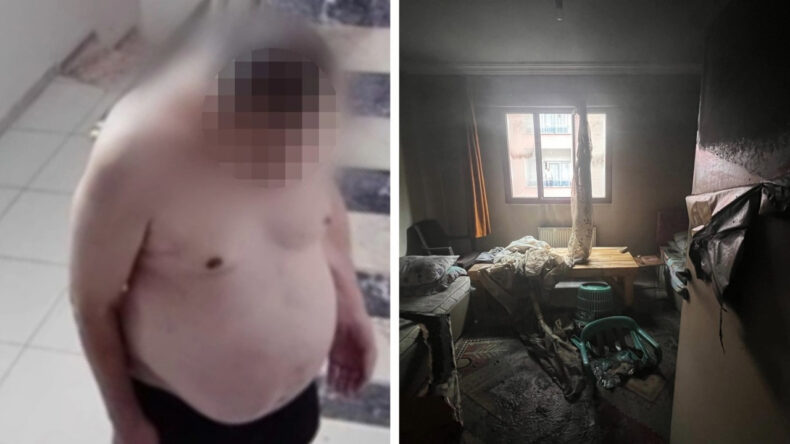 Evini Ateşe Veren Ş&uuml;pheli Kalp Krizinden &Ouml;ld&uuml;