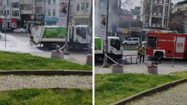 Fatih&rsquo;te &ccedil;&ouml;p kamyonunda patlama: Ekipler sevk edildi