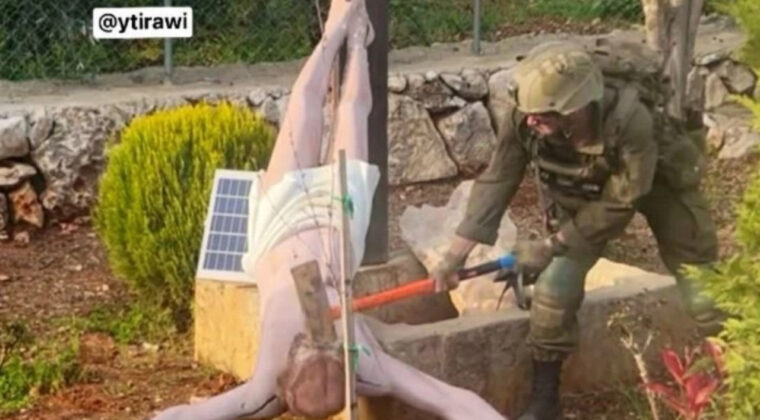 Hz. İsa Heykeline Balyozla Saldırı Sonrası Netanyahu'dan A&ccedil;ıklama