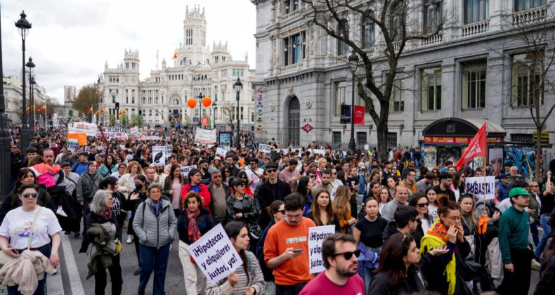 İspanya'da kira &ouml;dememe eylemi başlıyor