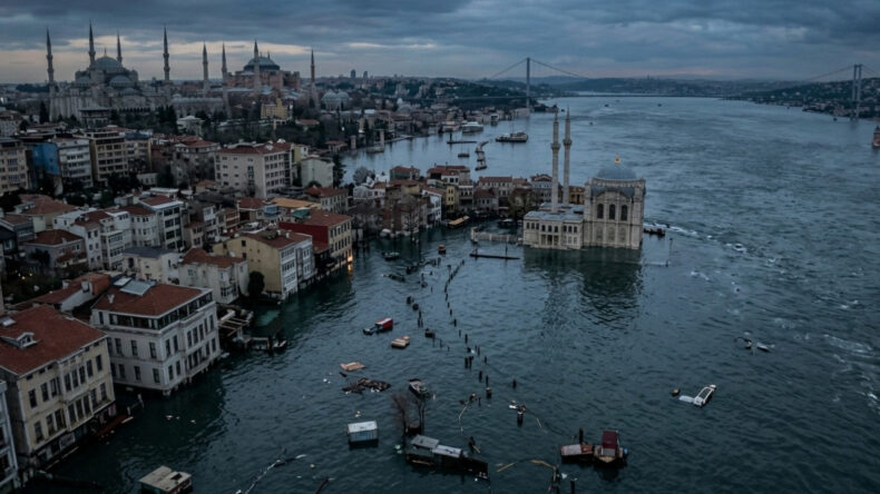 İstanbul Boğazı 2100 yılında b&ouml;yle g&ouml;r&uuml;necek