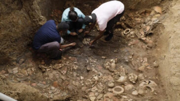 Kazı sırasında define bulundu: Altınlar ve seramikler &ccedil;ıktı
