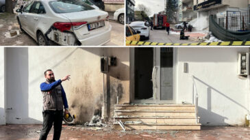 Korku dolu anlar! Doğal gaz kutusu patladı