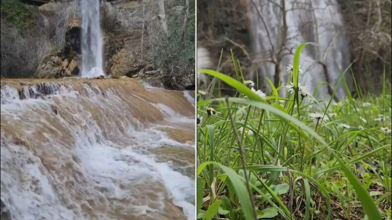 Kurumuşlardı: İki şelale aşırı yağışlardan sonra coştu