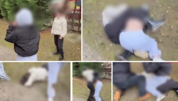 Liseli Kızlar Parkta Kavga Etti