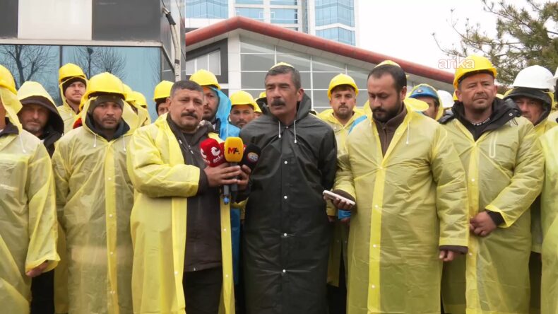 Madenciler holding &ouml;n&uuml;nde: İnsanı k&ouml;le yapıp 'kanun' diyorsunuz