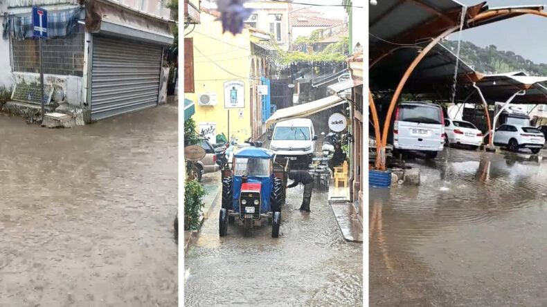 Meteoroloji uyarmıştı: Cadde ve sokaklar g&ouml;le d&ouml;nd&uuml;