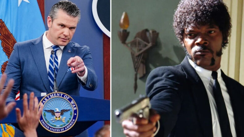 Pentagon'da ilgin&ccedil; anlar: Bakan dua diye film repliği okudu