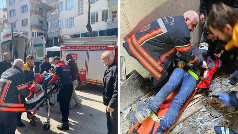 Şantiyede Feci Kaza: Dengesini Kaybederek Boşluğa D&uuml;şt&uuml;