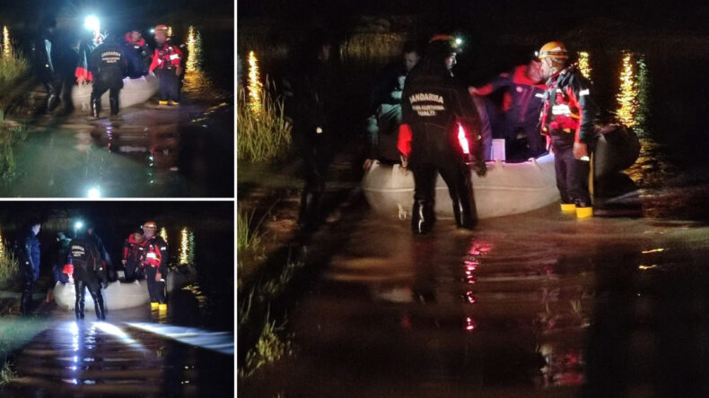 Selde mahsur kalan &ccedil;obanı AFAD ve JAK ekipleri kurtardı