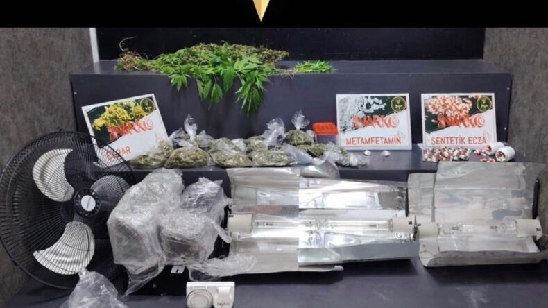 Seraya &ccedil;evirdiği evde kenevir yetiştirdi