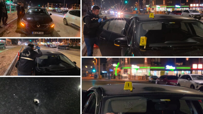 Seyir Halindeki Otomobile Mermi İsabet Etti