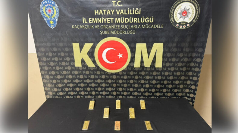 Sırt &ccedil;antasından 8 kilo altın &ccedil;ıktı