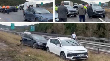 TEM Otoyolu'nda zincirleme kaza: Yaralılar var