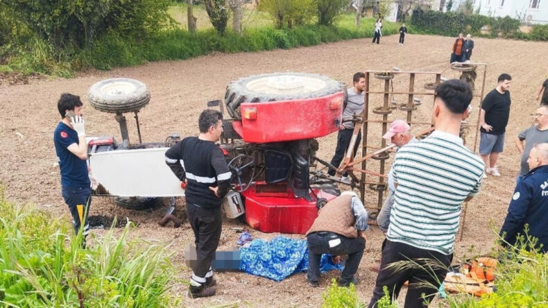 Trakt&ouml;r Devrildi: 59 Yaşındaki Adam Hayatını Kaybetti