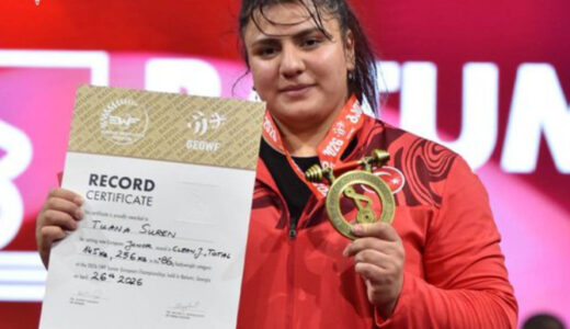 Tuana S&uuml;ren rekor kırarak Avrupa &uuml;&ccedil;&uuml;nc&uuml;s&uuml; oldu